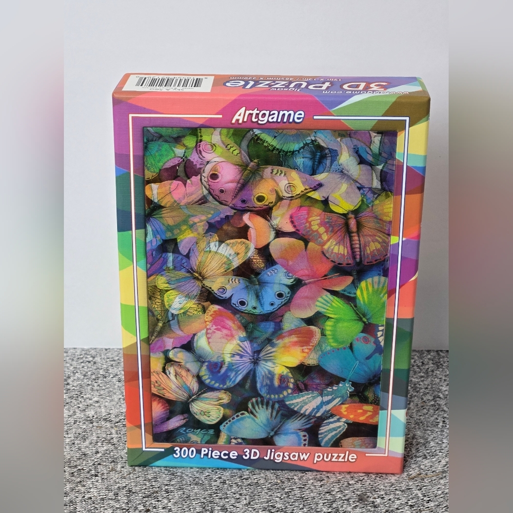 Artgame Sky & Sea 3D Butterfly Jigsaw Puzzle 300 Piece 19x13 Royce B. McClure